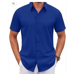 Men's Classic Blue Button Down Shirt